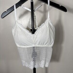 Julia by Love Crochet Granny Square Crop Top sz Small Boho‎ Coachella Festival